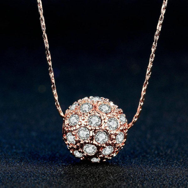 "Happiness" Crystal Ball Necklace