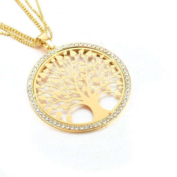 "Tree Of Life" - Pendant Necklace w/ Rhinestones (FREE SHIPPING)