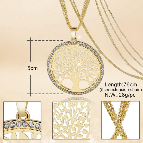 "Tree Of Life" - Pendant Necklace w/ Rhinestones (FREE SHIPPING)