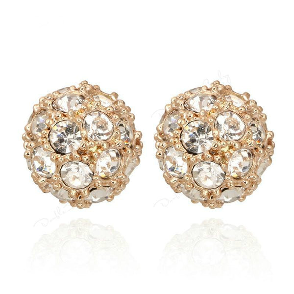 "Happiness" Crystal Ball Stud Earrings
