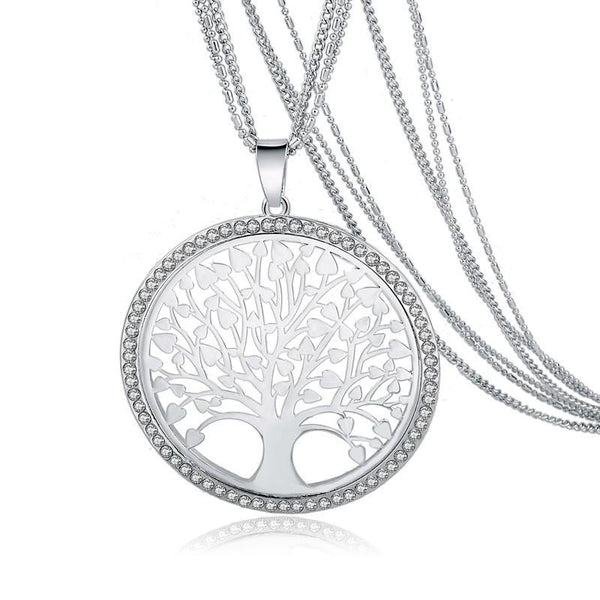 "Tree Of Life" - Pendant Necklace w/ Rhinestones (FREE SHIPPING)