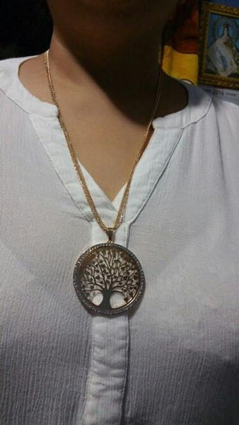 "Tree Of Life" - Pendant Necklace w/ Rhinestones (FREE SHIPPING)