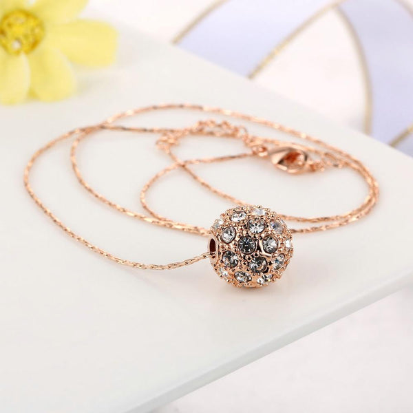 "Happiness" Crystal Ball Necklace