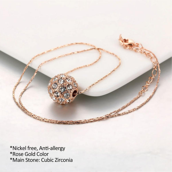 "Happiness" Crystal Ball Necklace