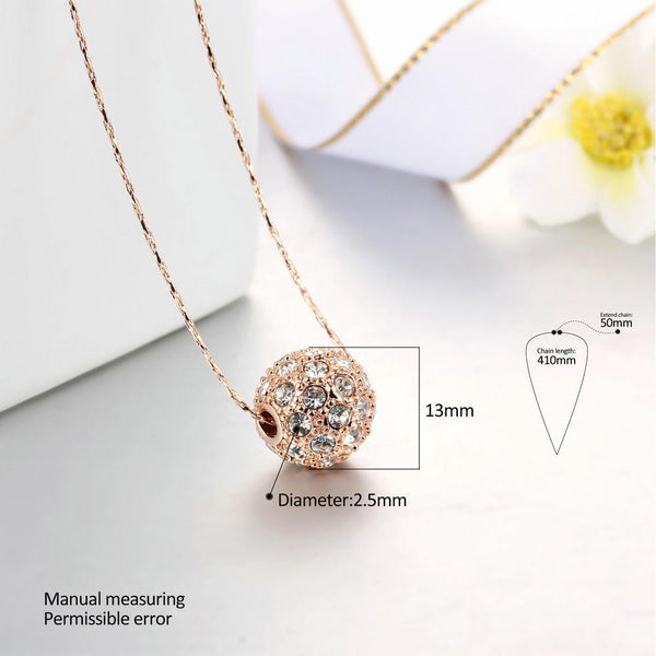 "Happiness" Crystal Ball Necklace